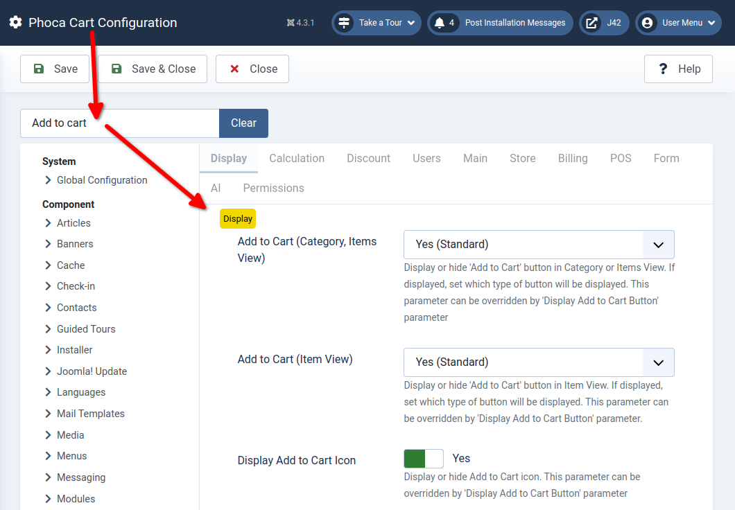 Phoca Filter Options System Plugin - Such- und Optionenfilter